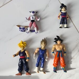Dragon Ball Z Action Figure Collection - Blue, Orange, Pink